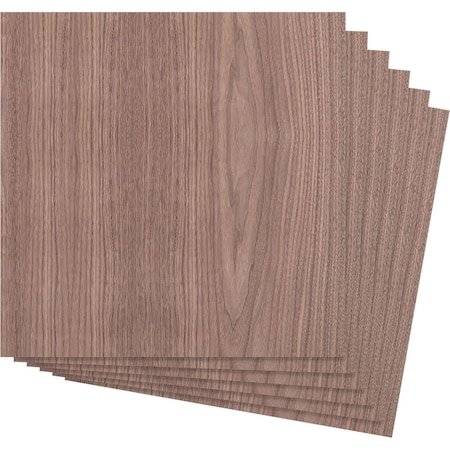 Ekena Millwork 23 3/4W x 23 3/4H x 3/8T Wood Hobby Boards, Walnut, 6PK HBW24X24X375BWA